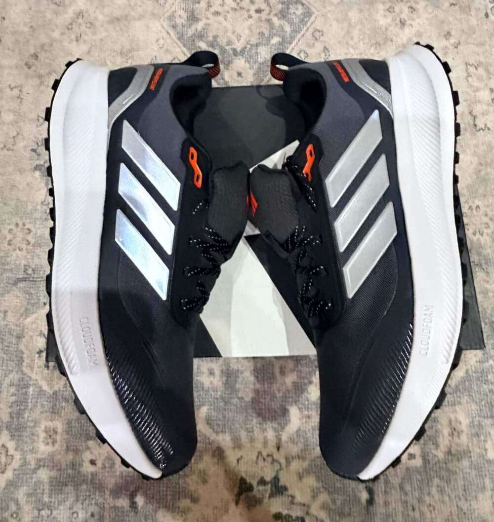 Adidas Men's Runfalcon 5 TR Running Shoes Core Black/Silver Metallic/Carb 11.5M - Picture 4 of 11